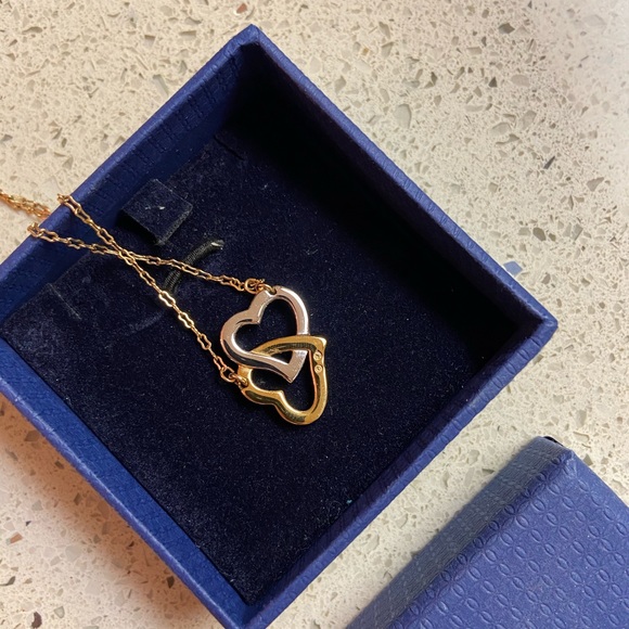 Swarovski interlock heart crystal pendent necklace - Picture 2 of 2
